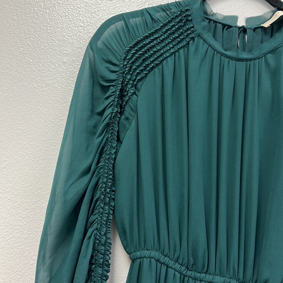 Noelle gathered silk midi dress - Picture 7 of 10